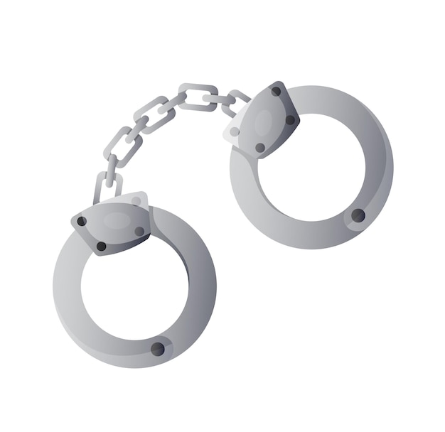 handcuffs police symbol vector illustration