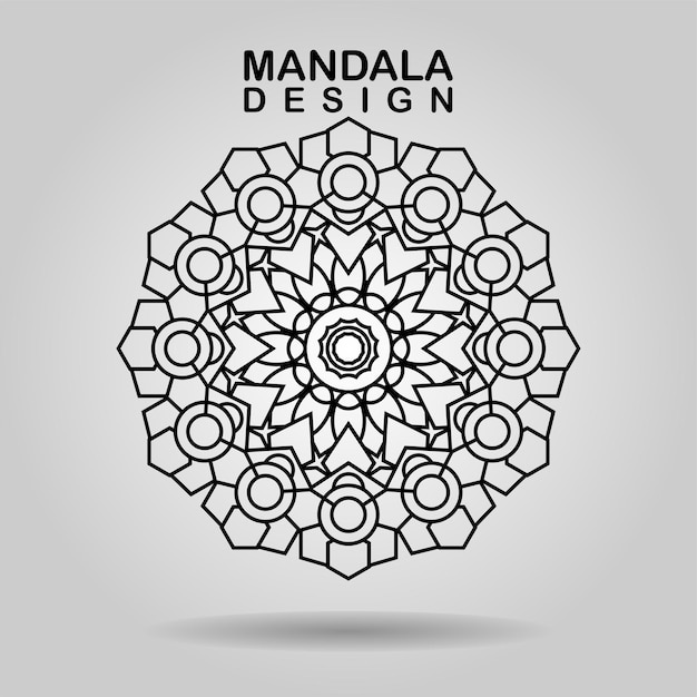 HANDDRAWING MANDALA DESIGN VECTOR ILLUSTRATION