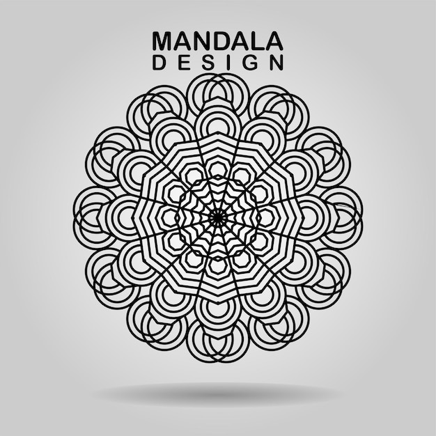 HANDDRAWING MANDALA DESIGN VECTOR ILLUSTRATION