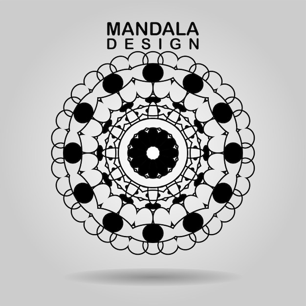 HANDDRAWING MANDALA DESIGN VECTOR ILLUSTRATION