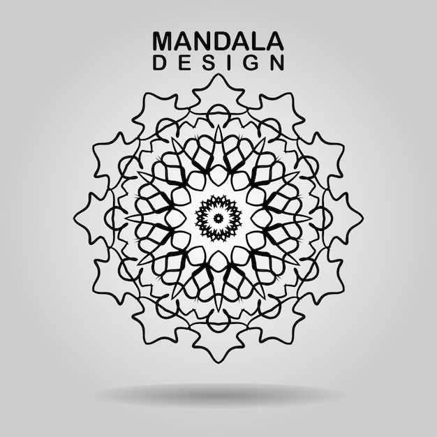 HANDDRAWING MANDALA DESIGN VECTOR ILLUSTRATION