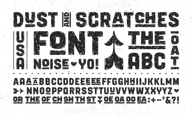 Handdrawn alphabet and font