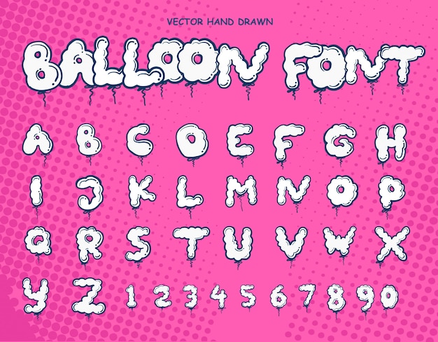 Handdrawn Balloon Lettering Font