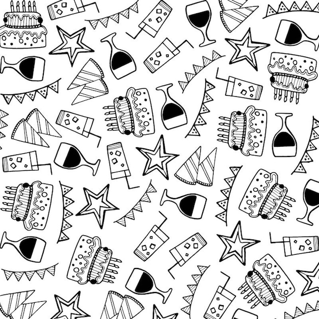 Handdrawn Birthday Background