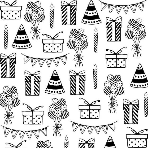 Handdrawn Birthday Background