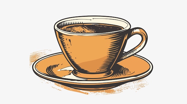 Vector handdrawn coffee cup icon vector illustration