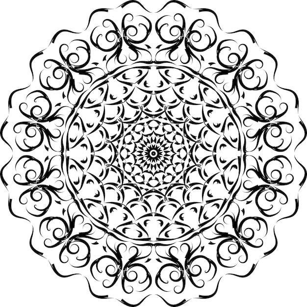 Handdrawn doodle pattern Decorative mandala Design element for prints greting cards adult coloring book invitations textile tattoo