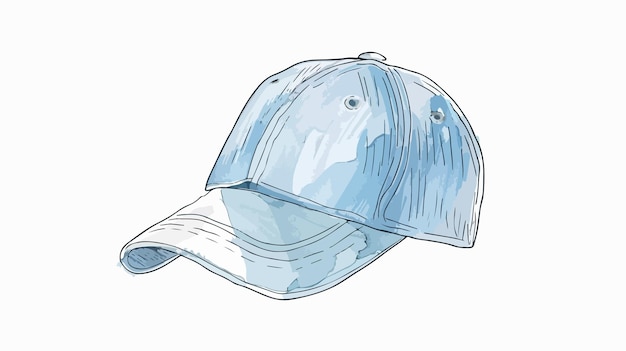 Vector handdrawn female baseball cap vector illustration