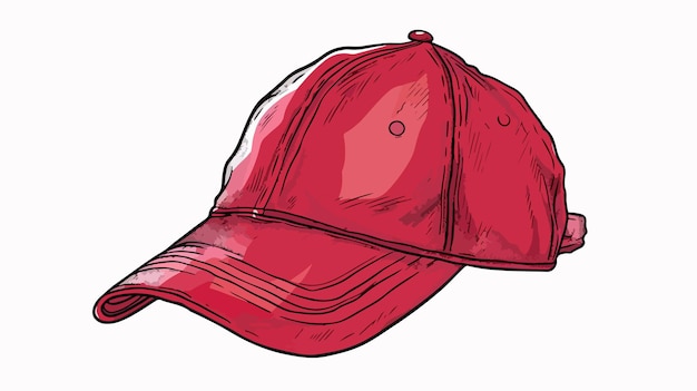 Vector handdrawn female baseball cap vector illustration