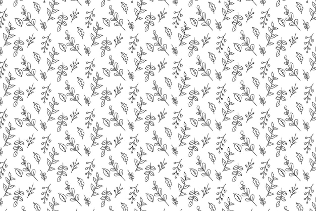 Handdrawn floral Vector pattern design