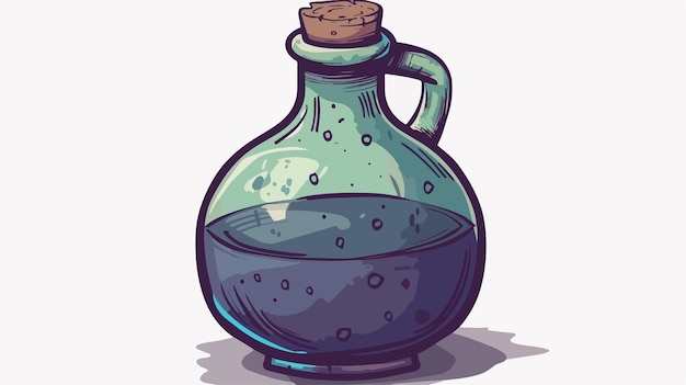 Vector handdrawn game potion vessel vector illustration