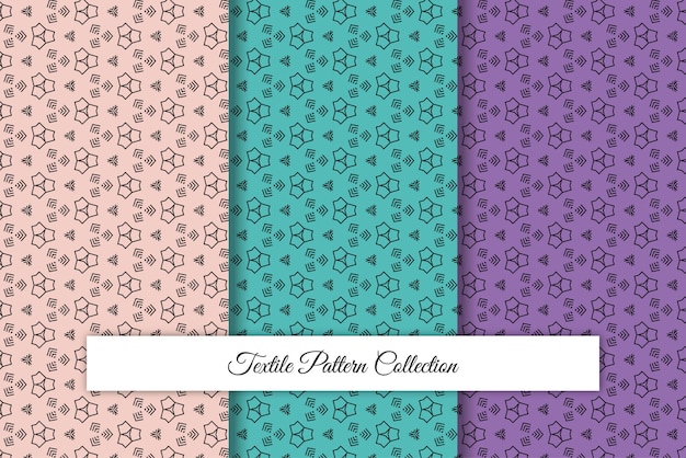 HandDrawn Geometric Simple Seamless Pattern Set collection of elegant patterns with clean lines and effortless continuity