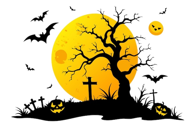 Vector handdrawn halloween elements