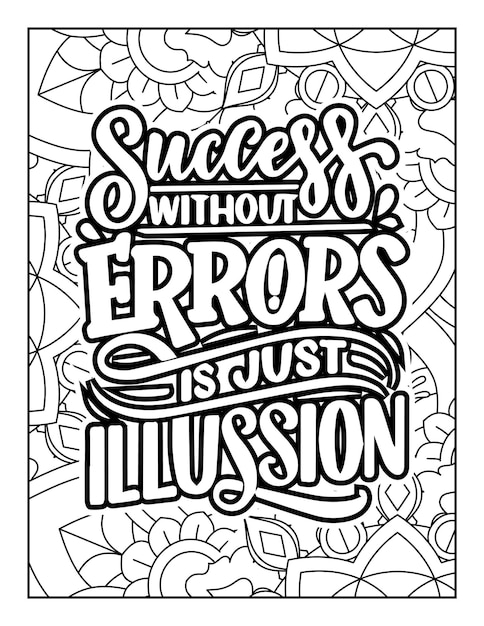 Handdrawn lettering Vector illustration Inspirational quotesQuotes Coloring Pages AdultKids