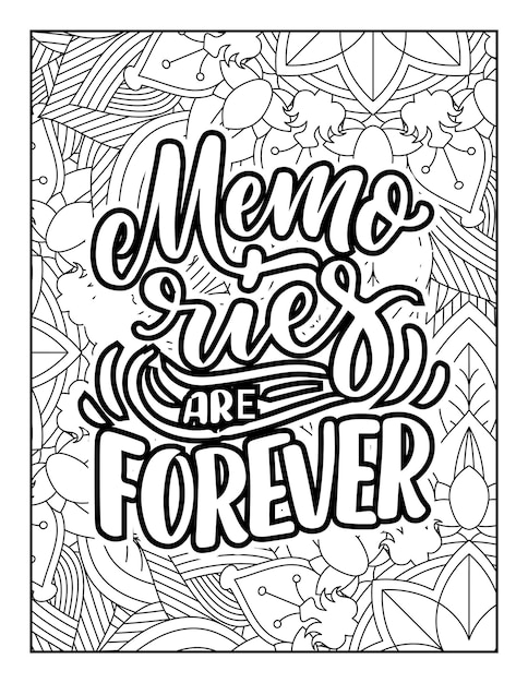 Handdrawn lettering Vector illustration Inspirational quotesQuotes Coloring Pages AdultKids