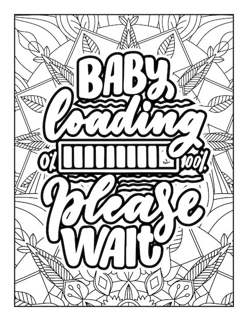 Handdrawn lettering Vector illustration Inspirational quotesQuotes Coloring Pages AdultKids