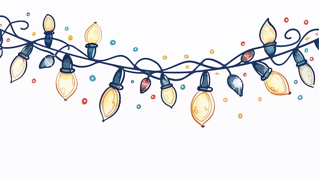 Vector handdrawn light garland icon vector illustration