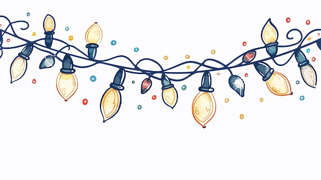 Vector handdrawn light garland icon vector illustration