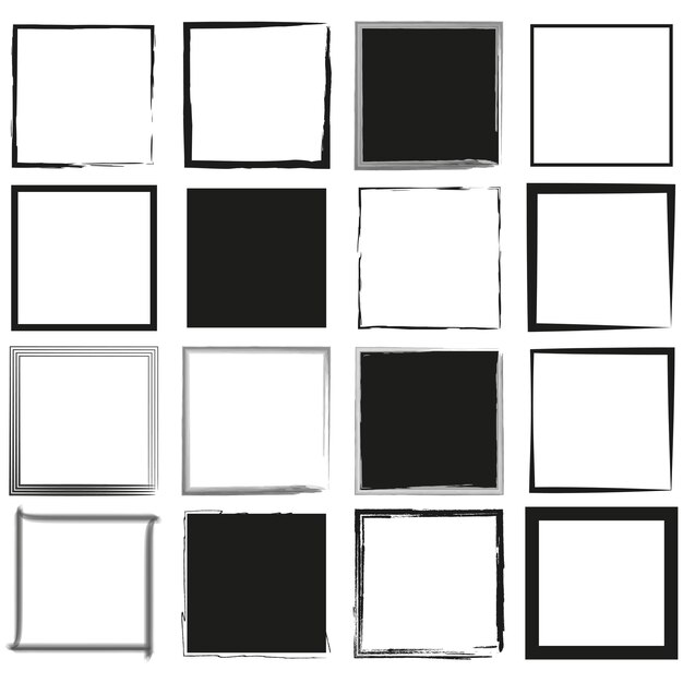 Handdrawn square frame Vector illustration EPS 10 Stock image