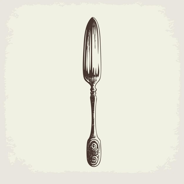 Vector handdrawn vector illustration sketch of a knife