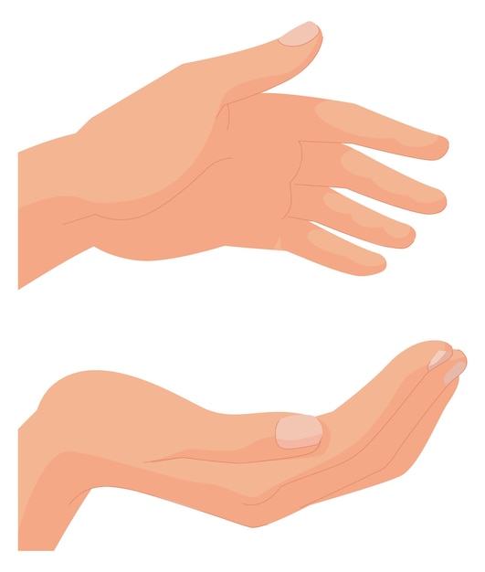 Handful gesture icon Pair of open human hands