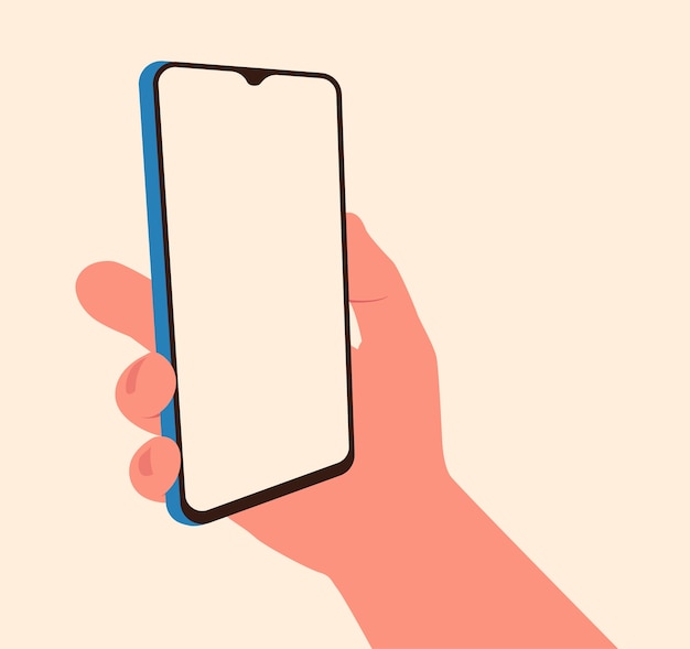 Handheld smartphone illustration