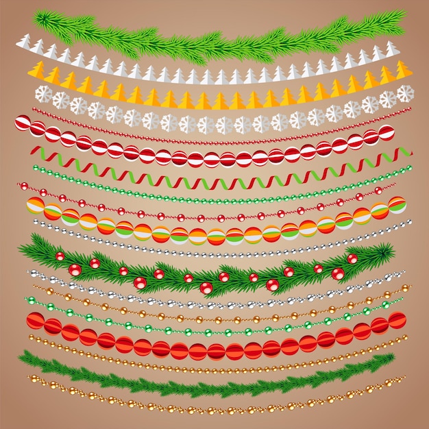 Handing Christmas Garlands Set