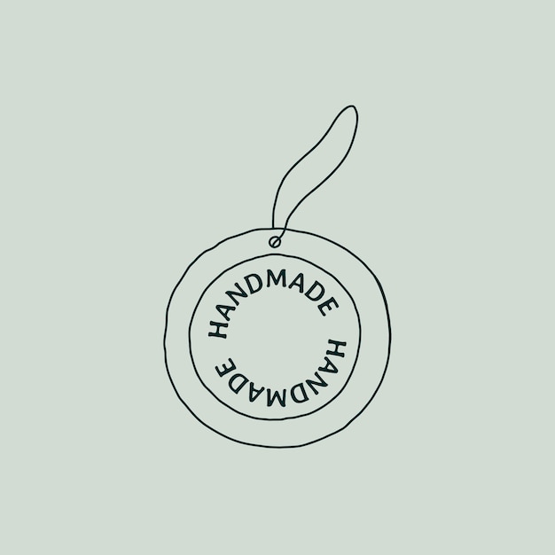 Handmade Farm Circle Label Logo