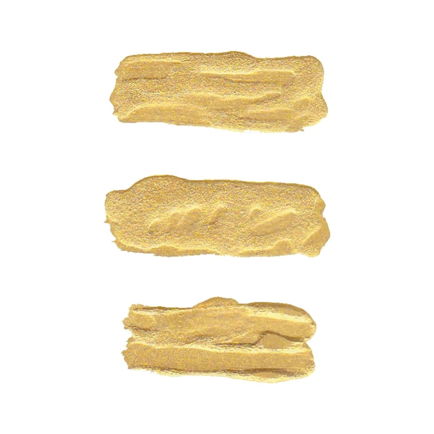 Handmade golden brush stroke set