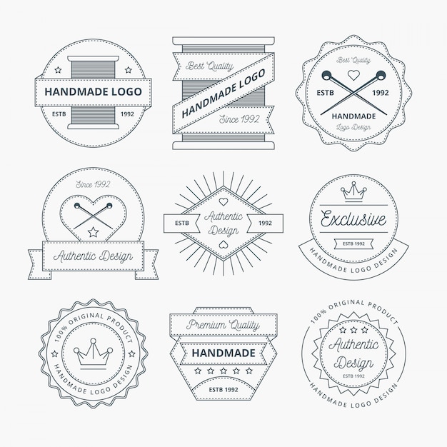 Vector handmade logo design