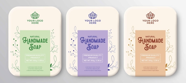 Handmade soap label design hand drawn labels and patterns for handmade soap bars, natural soap label