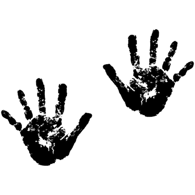 handprint color vector illustration