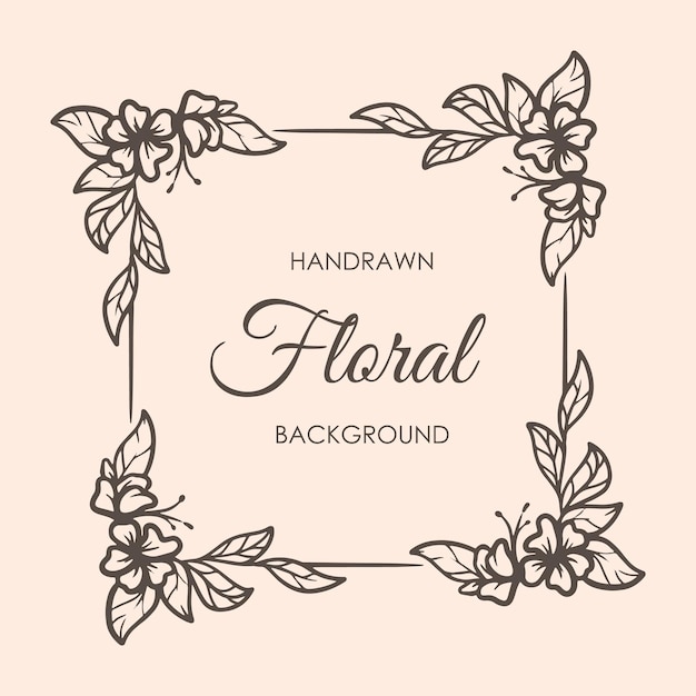 Handrawn Floral Border Ornament