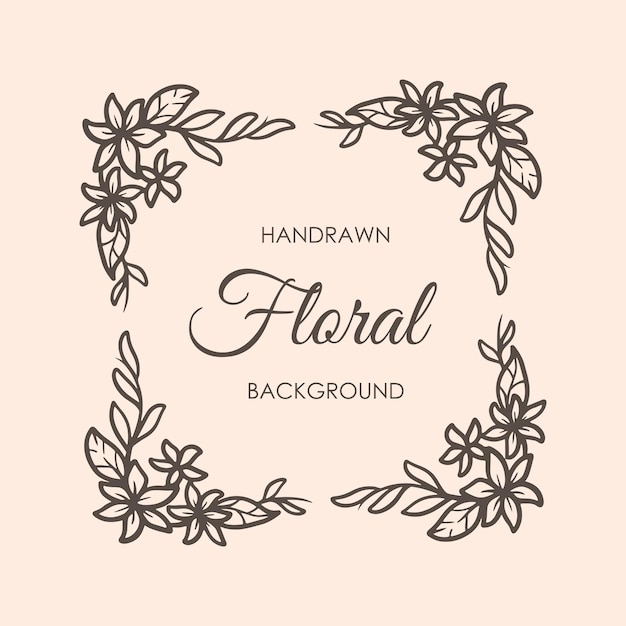 Handrawn Floral Border Ornament