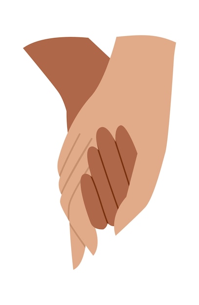 Hands of loving people Vector illustration