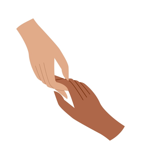 Hands of loving people Vector illustration