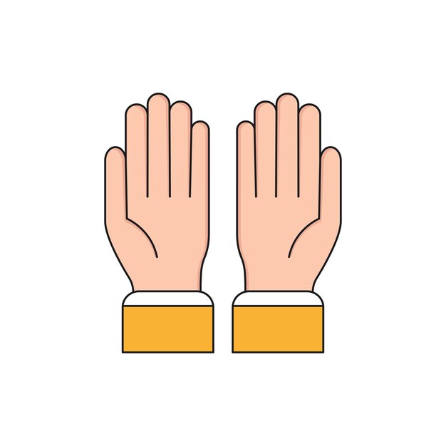 Vector hands praying icon