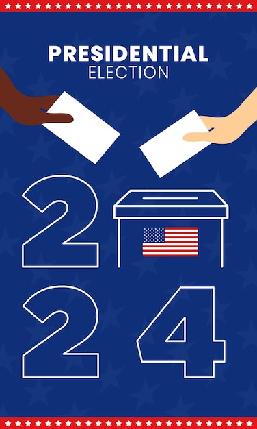 hands with ballot box 2024 USA presidential election