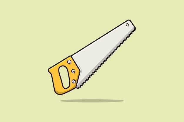 Handsaw Carpentry tool vector illustration.