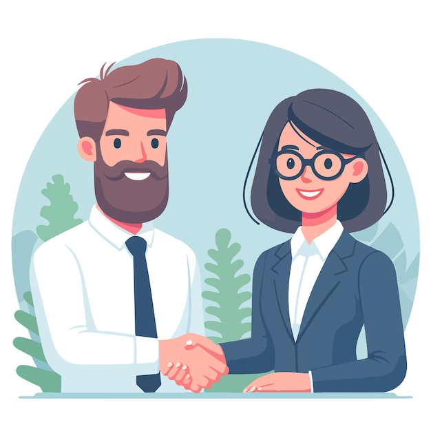 Vector handshake and business deal partnership collaboration background