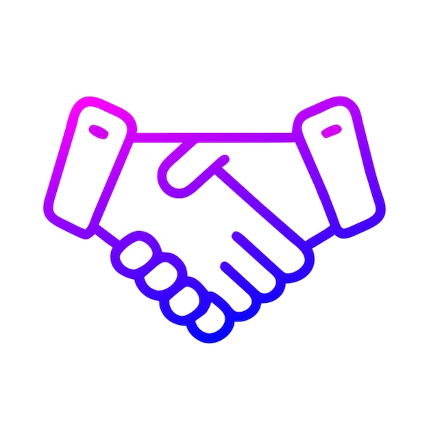 handshake icon outline gradient