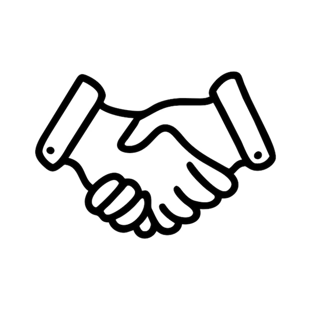 handshake icon outline