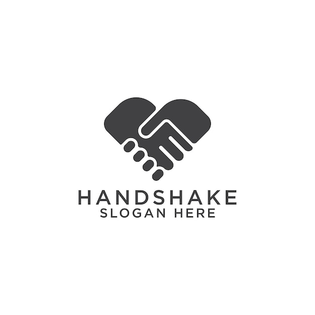 Handshake logo icon design template Elegant luxury premium vector