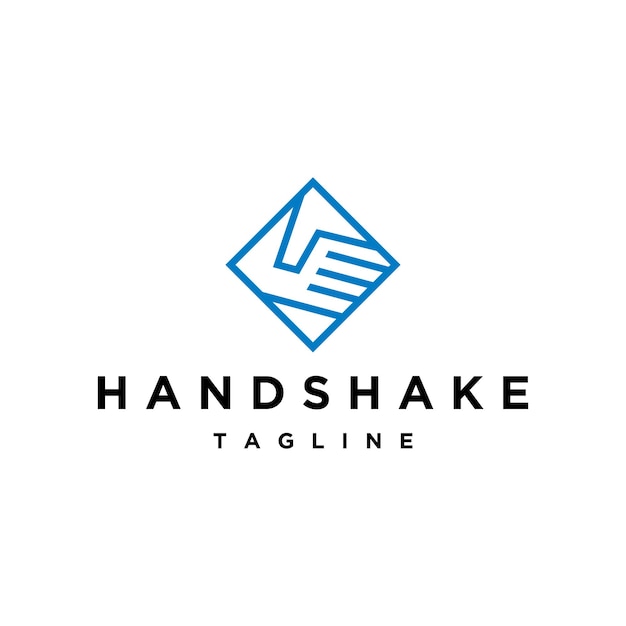 Handshake logo icon design template