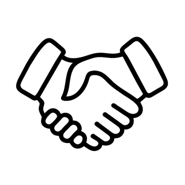 handshaking icon outline