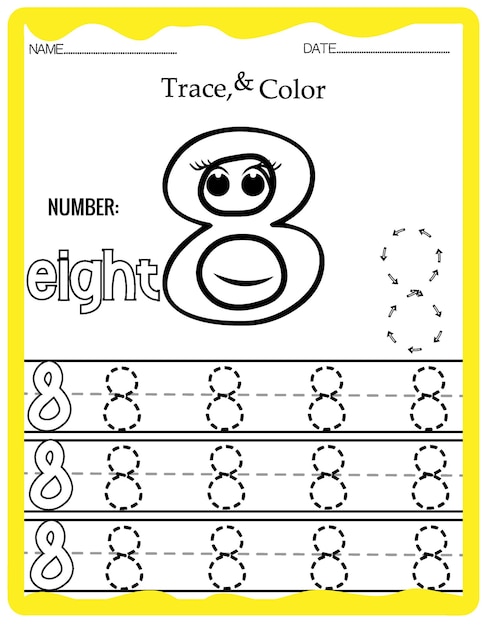 Handwriting pages for writing numbers Learning numbers, Numbers tracing worksheet for kindergarten.