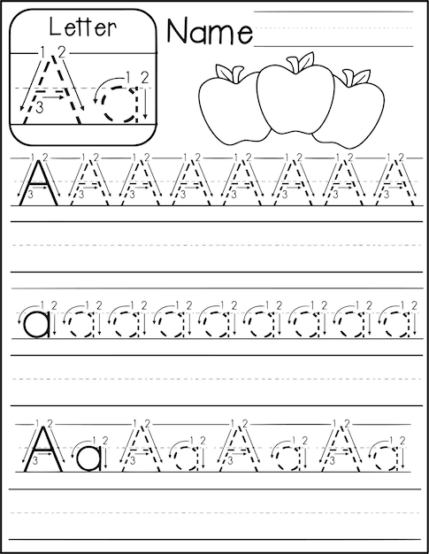 Handwriting practice for kids tracing Alphabets az