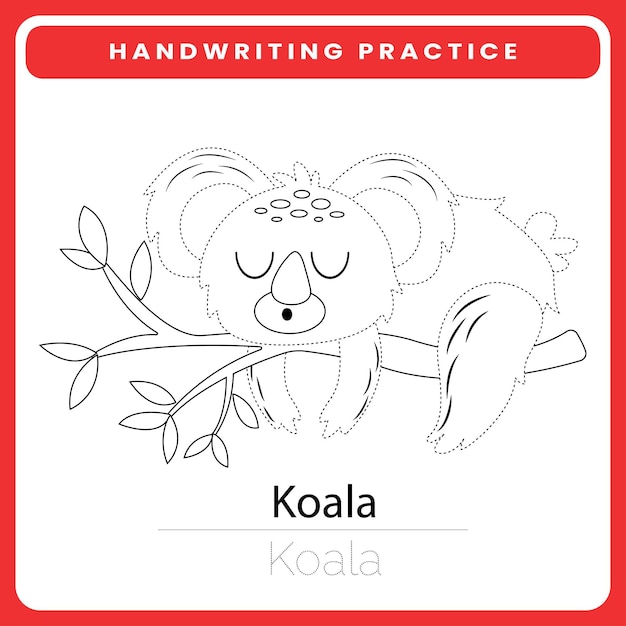 Handwriting practice for kids