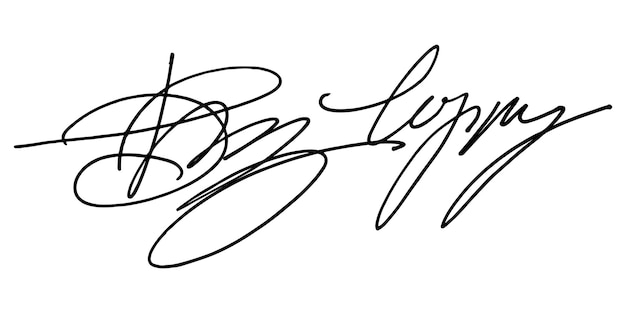 Handwritten collection of fake scribble signature in ink