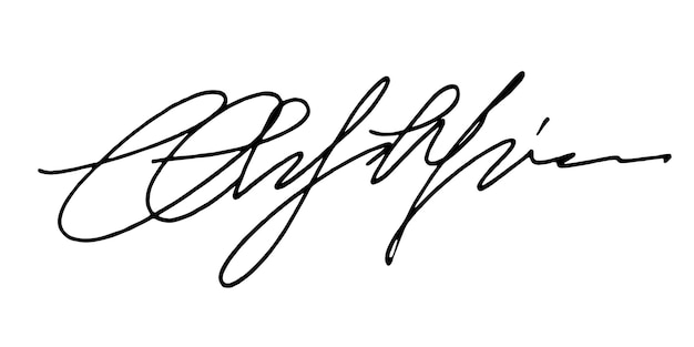 Handwritten fake abstract scribble signature in ink